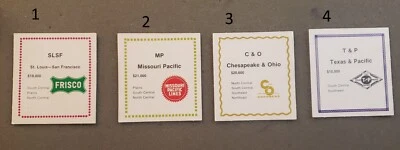 Tarjeta de ferrocarril de piezas de repuesto Avalon Hill Rail Baron (ver descripción) una tarjeta Foto 1 de 4