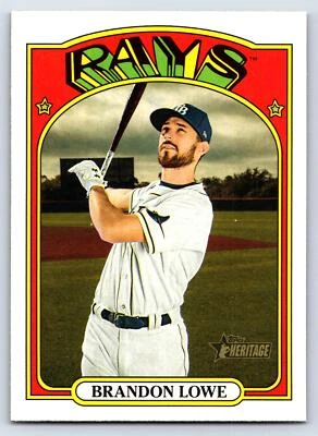 2021 Topps Heritage #241 Brandon Lowe Tampa Bay Rays - Image 1 of 2