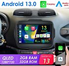 9&quot; Android 13.0 4-Core Car GPS Stereo Radio Head Unit For Jeep Renegad 2015-2020