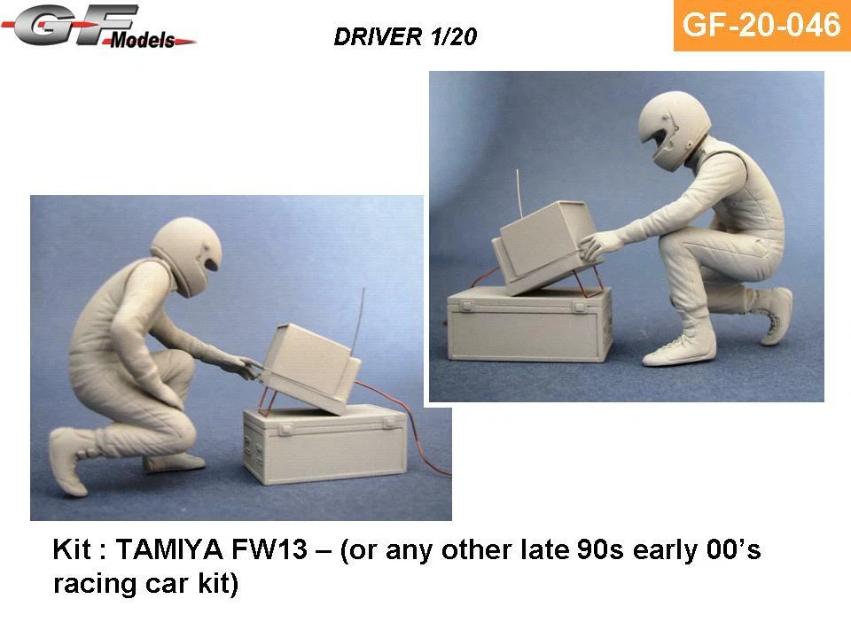 GF MODELS 20-046 DRIVER (FIGURINO PILOTA) - KIT MONTAGGIO 1/20 RESINA - Immagine 1 di 1