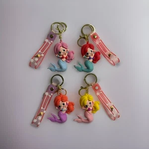 Little Mermaid Ariel Anime 3D Keychain Figure Keyring Pendant Backpack Clip - Picture 1 of 13