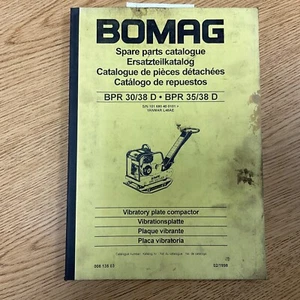 Bomag BPR 30/38D BPR 35/38D PARTS CATALOG MANUAL BOOK Plate Compactor Vibratory - Picture 1 of 4