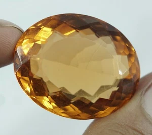 Natural EGL Certified 62.40 Ct Oval Cut Yellow Citrine Brazilian Loose Gemstone  - Picture 1 of 3
