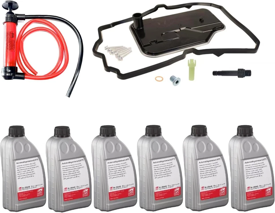 Transmission Fluid Service Kit 6L ATF (Red), Filter, Gaskets, Bolts for Mercedes - Image 1 of 4