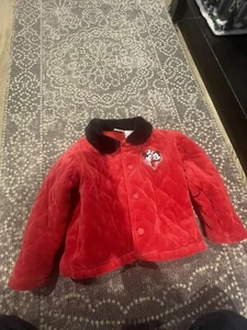 Vintage Mickey And Co Girl’s Quilted Minnie Mickey Jacket 4T Fur collar READ - Picture 1 of 11