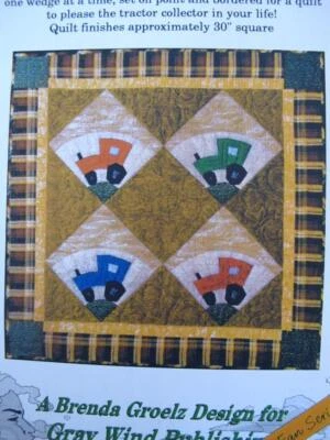 Tractor Fans Quilt Pattern Brenda Groelz Design for Gray Wind Publishing 30" Sq - Image 1 of 4