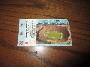 Vintage 1972 Auburn Tigers v. Colorado Buffaloes Gator Bowl football ticket - #2 - Picture 1 of 2