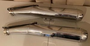 USED OEM MOTO GUZZI EXHAUST SLIP-ONS - ZGU1026 (41R-030089) - Picture 1 of 6