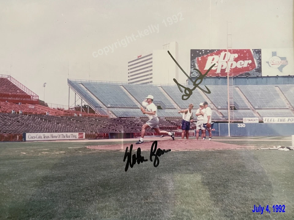 Nolan Ryan Tom House baseball signed photo vintage reprint 8.5 x 11 - Image 1 of 1