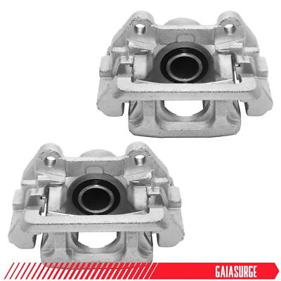Pair Rear Brake Calipers w/ Brackets for 2009 - 2012 2013 2014 2015 Honda Pilot - Image 1 of 4