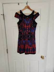 Anthropologie Plenty Tracy Reese Size 6 Dress Contrast Fit & Flare Confetti Carp - Picture 1 of 7