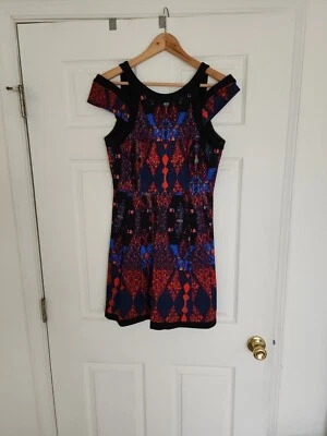Anthropologie Plenty Tracy Reese Size 6 Dress Contrast Fit & Flare Confetti Carp - Image 1 of 4