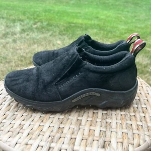 Merrell Jungle Moc Youth Kids 6 Shoes Black Suede Slip On Moccasin Sneaker - Picture 1 of 14