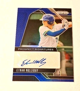 2025 Prizm Prospect Signatures Blue #PS-EH Ethan Holliday XRc Auto #16/49 - Picture 1 of 3