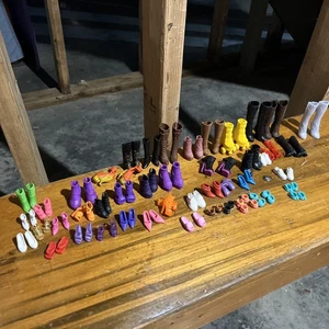Barbie Doll Shoe Lot Boots Tennis Shoes High Heels 48 Pairs - Picture 1 of 3