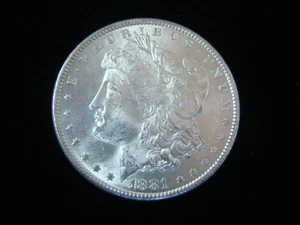 Dólar de plata Morgan 1881 brillante sin circular 10711 - Imagen 1 de 2