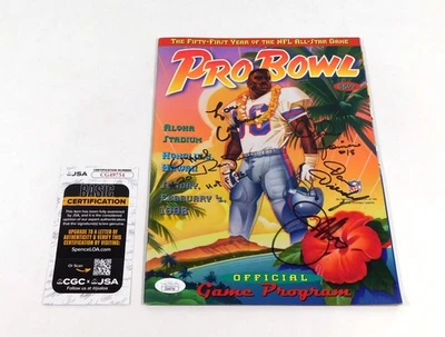 Revista Pro Bowl 1996 firmada por Joiner/Dierdorf/Renfro/Creekmur/Gibbs 5 autos JSA Foto 1 de 3