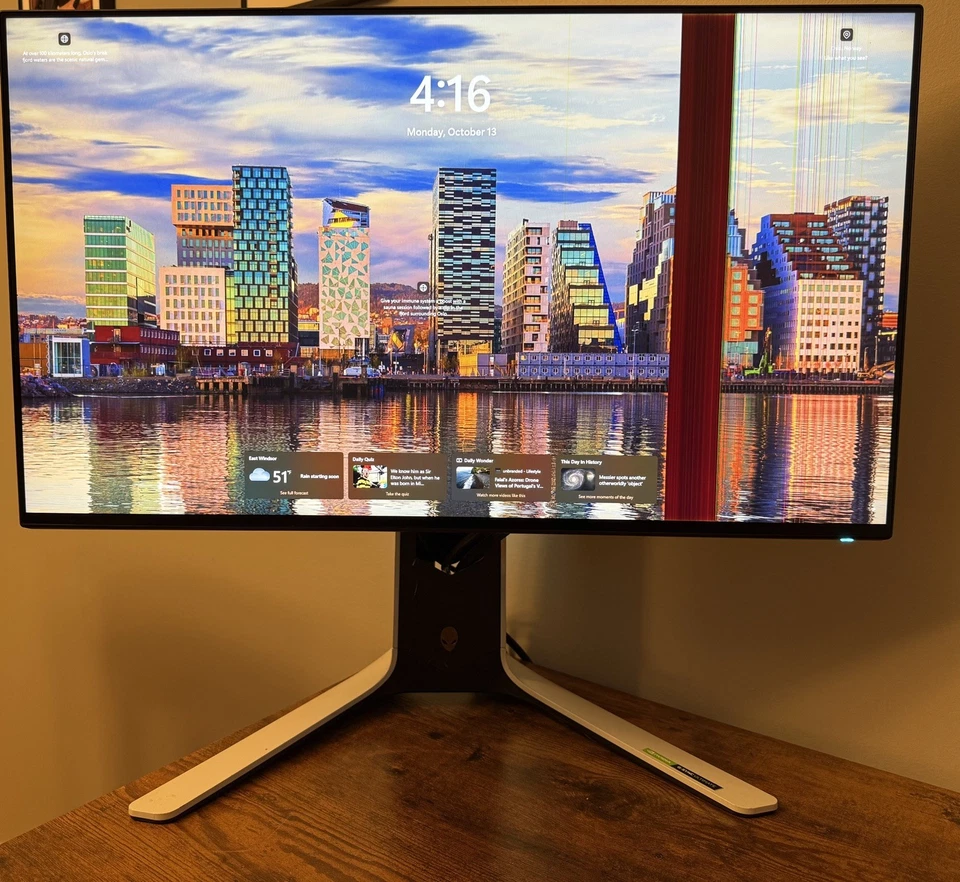 Dell AW2721D 27 Inch QHD 2560x1440 Alienware Gaming Monitor w/h Stand (Damaged) - Image 1 of 4