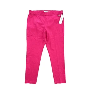 Calvin Klein Pull On Ankle Pants Hot Pink Stretch Cotton Blend Women’s XL NWT - Picture 1 of 7