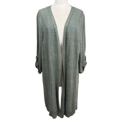 Cárdigan Talbots de lino verde talla 2X nuevo con etiquetas Foto 1 de 4