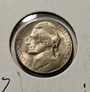 1943 S Silver War Nickel BU DDO / Large Die Break Crack Error Doubled Die - Picture 1 of 7