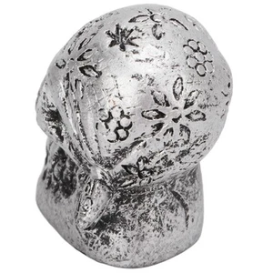 ι Silver 4PCS/Set Tire Valve Cover Skull Shape With Rubber Ring For Cars - Picture 1 of 12