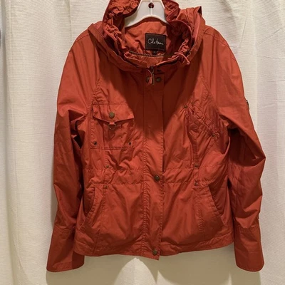 Cortavientos con capucha Cole Haan para mujer color óxido L  Foto 1 de 4