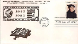 Martin Luther FDC 2065 por Frankenmuth Heritage Stamp Club - Primer prestigio - Imagen 1 de 1