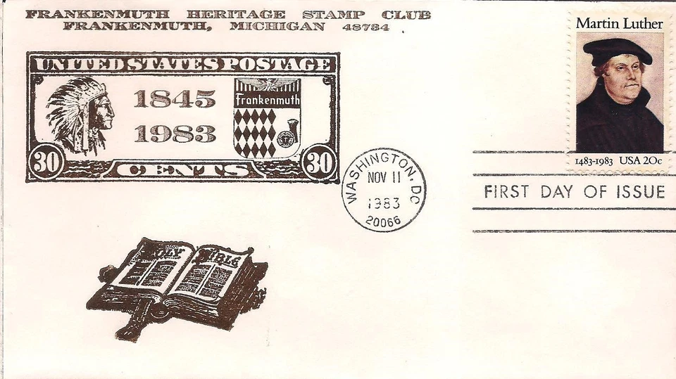 2065 Martin Luther FDC by Frankenmuth Heritage Stamp Club- First Cachet - Image 1 of 1