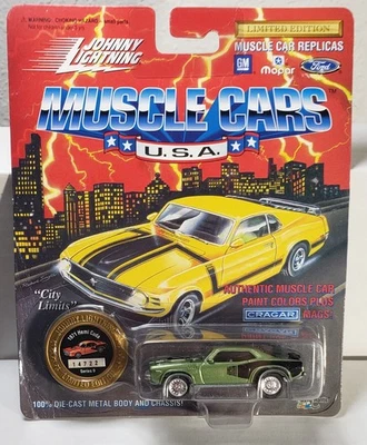 Johnny Lightning Muscle Cars EE. UU. 1995 R9 Aspen Green 1971 Plymouth Hemi 'Cuda Foto 1 de 2