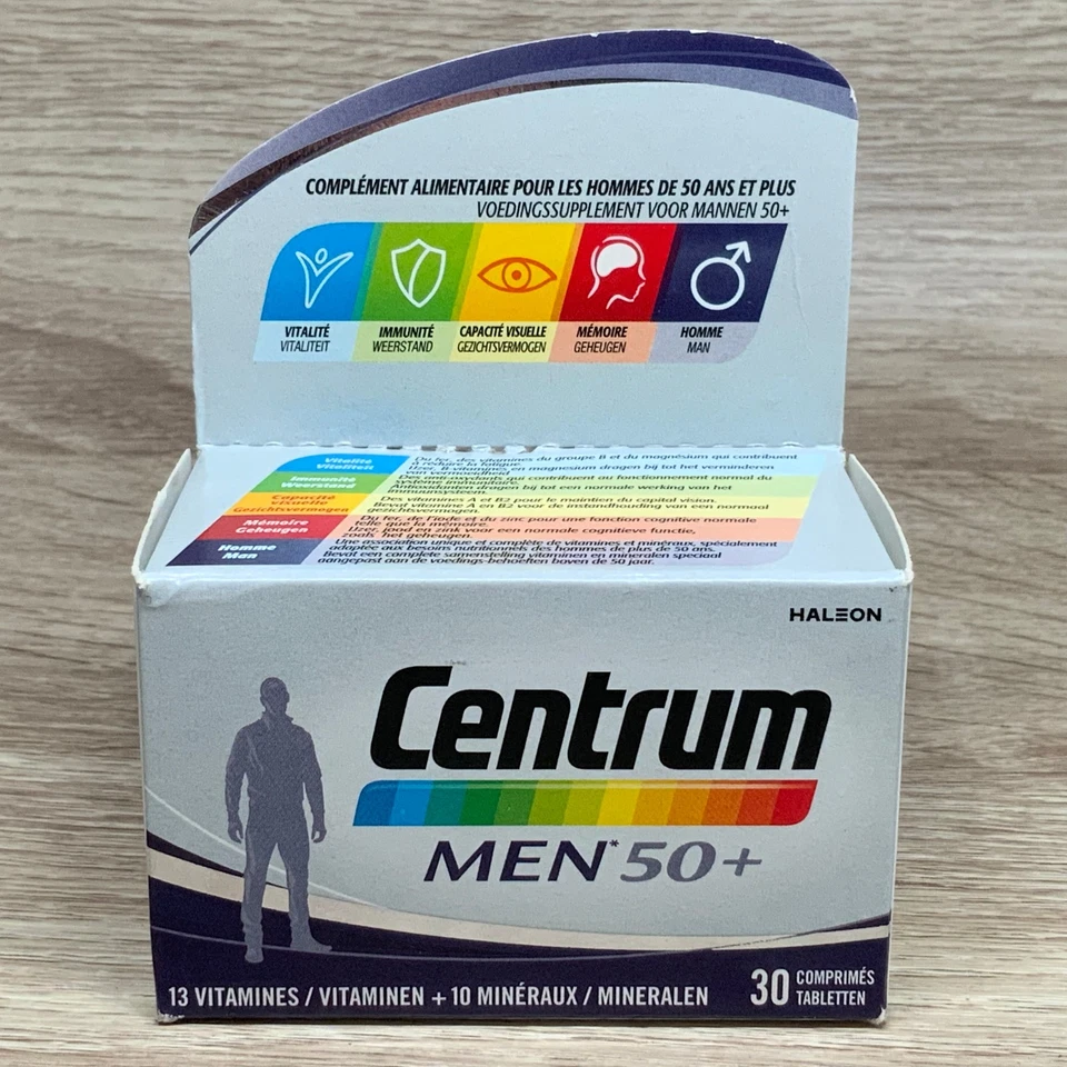 CENTRUM Men 50+ Vitamines & Minéraux 30 comprimés – 07/26 - Photo 1/2