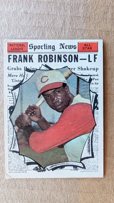 Tarjeta Topps Frank Robinson 1961 #581 Cincinnati Reds Foto 1 de 2