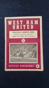 1959/60 West Ham United v Preston Programme - Picture 1 of 1
