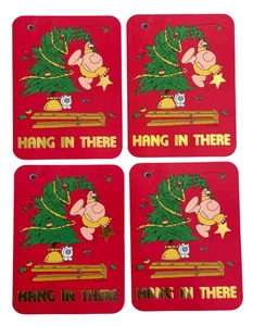 Vintage 1977 Ziggy Cartoon Christmas Greeting Card Hang In There Mint Condition - Picture 1 of 6