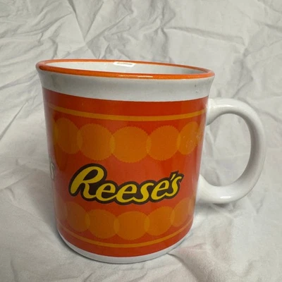Caneca de manteiga de amendoim Reese's laranja chocolate branco doce Hershey's copo de cerâmica - Imagem 1 de 4