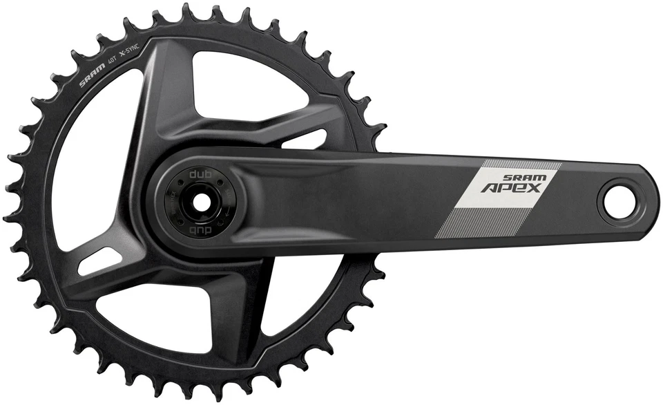Pedivela SRAM Apex D1 12 velocidades 28,99mm montagem direta 40 DUB 172,5mm preta - Imagem 1 de 1