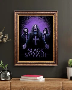Black Sabbath Framed A3 Poster – Classic Rock Heavy Metal Wall Art Gift - Picture 1 of 2
