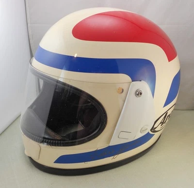 Arai 1984 Freddie Spencer Signed Helmet Red White & Blue Foto 1 de 4