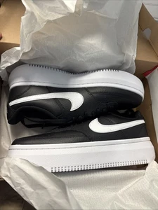 Size 11 - W Nike Court Vision Alta Black White - Picture 1 of 5