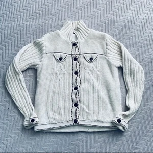 Gap kids cream heavy knit fleece lined jacket - Picture 1 of 5