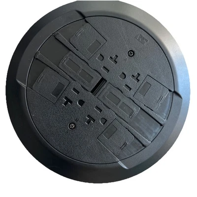 Dispositivo de empuje a través de latón Legrand Wiremold RC4atbck receptable multi-salida Foto 1 de 3