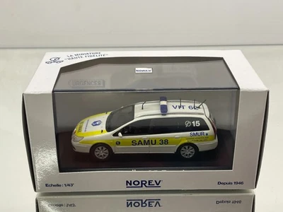 NOREV 155555 CITROEN C5 BREAK SAMU 38 AMBULANCE -WHITE 1:43 rare- GOOD IN BOX - Bild 1 von 4