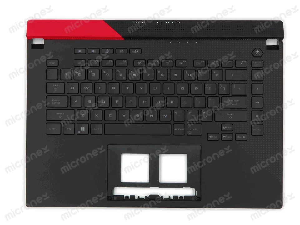 Teclado reposamanos LED RGB US-Int negro con acabado rojo PARA ASUS 90NR0571-R33UI1 Foto 1 de 2