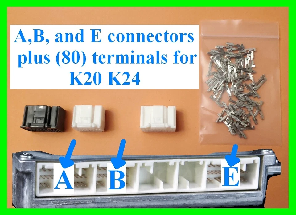 Se adapta a Honda Acura Serie K ECU A B E Enchufe Conector Pines Terminales K20 K24 K20A Foto 1 de 1