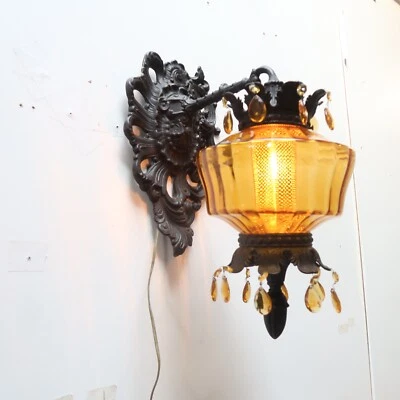 Vintage MC. Co. GIM Wall Sconce Wire Electric Wall Hanging Lamp 1950s - Image 1 of 4