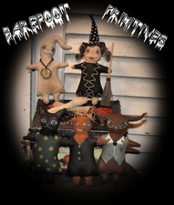 Primitive Halloween Smalls fall Owl Ghost Witch Pumpkin Cat Bones Paper Patten