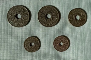 Lot 5 1921 5 10 25 Cmes Centimes Coin Liberte Egalite Fraternite RF  - Picture 1 of 2