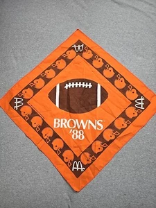 Cleveland Browns 1988 McDonalds Vintage NFL Handkerchief Bandana Scarf  - Picture 1 of 8