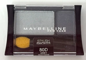 Maybelline Expert Wear Eye Shadow Duo Stylish Smokes 80D Grey Matters Brush Not - Picture 1 of 3