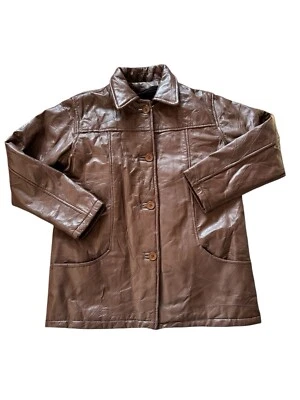 Chaqueta de cuero Tudor Court vintage con forro extraíble para mujer talla grande usada en excelente estado Foto 1 de 4